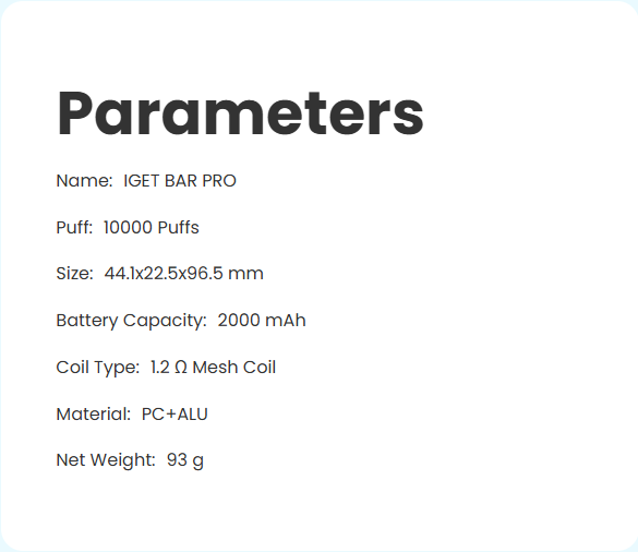 【Express Air Freight】IGET BAR PRO 10000 PUFFS |100% Success Rate(13days) - Image 3